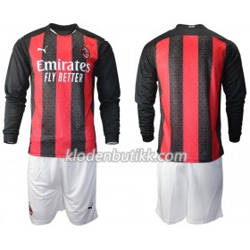 AC Milan Barn Hjemmedraktsett 2020-2021 Langermet (+ Korte bukser)